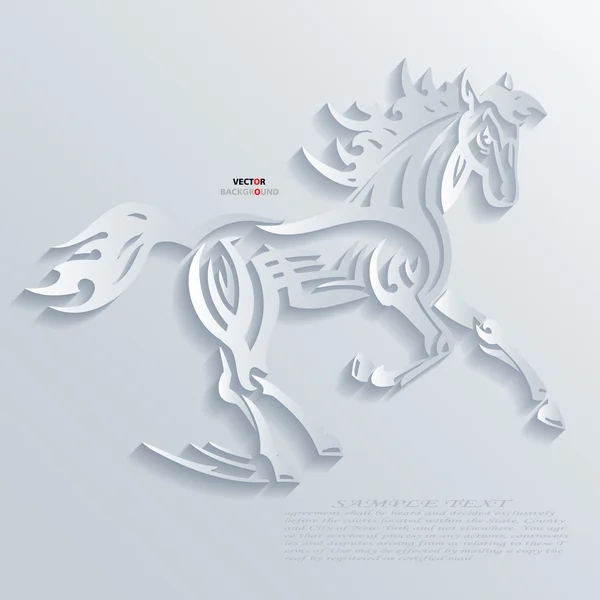 马抽象的 3d 设计背景矢量插图，白色 — 图库矢量图片