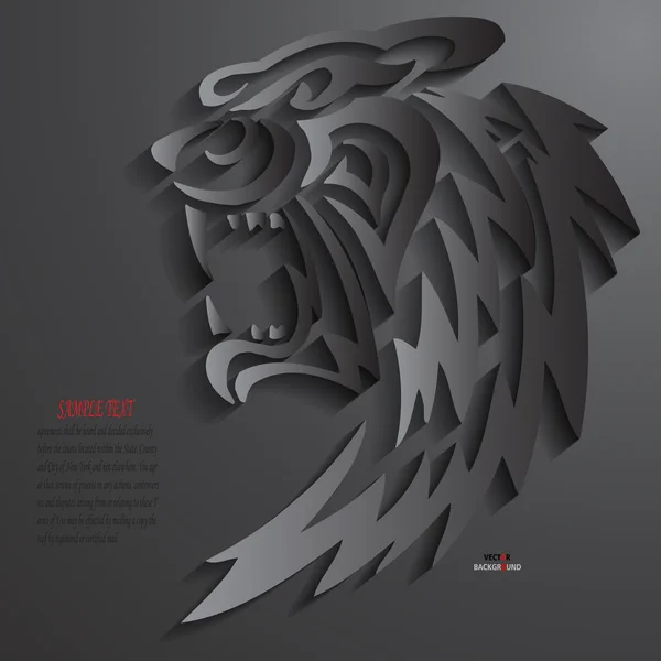 Tiger Background Abstract 3D Design Vector ilustrações Preto — Vetor de Stock