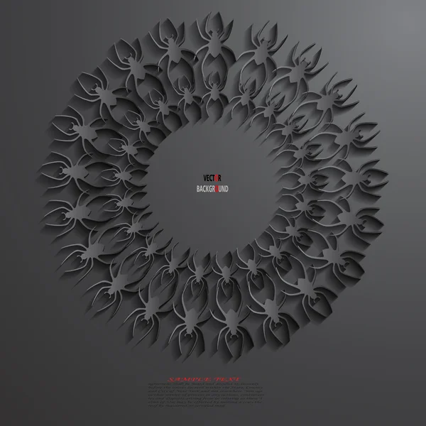 Abstract 3D Design Vector illustrations Black — стоковый вектор