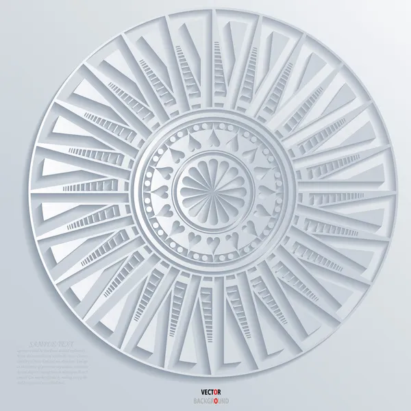 Belas Fronteiras Elemento Fundo Abstract 3D Design Vector ilustrações Branco — Vetor de Stock