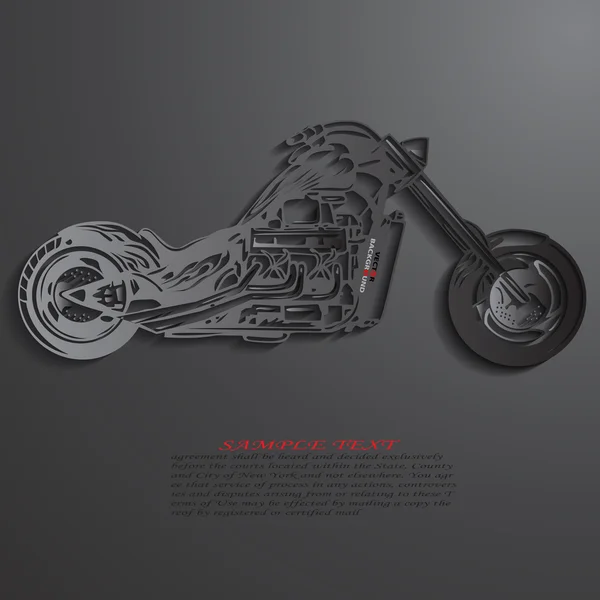 Motorrad Hintergrund abstrakt 3d Design Vektor Illustrationen schwarz — Stockvektor