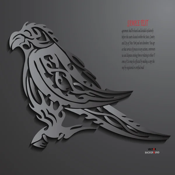 Bird Background Abstract 3D Design Vector illustrations Black — Stock Vector