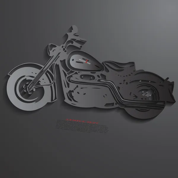 Motorrad Hintergrund abstrakt 3d Design Vektor Illustrationen schwarz — Stockvektor