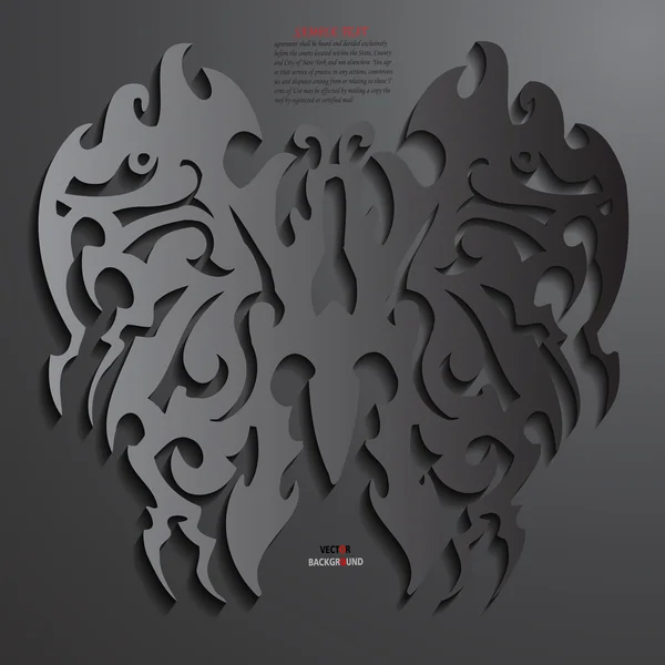 Mariposa Abstracto Diseño 3D Fondo Vector ilustraciones Negro — Vector de stock