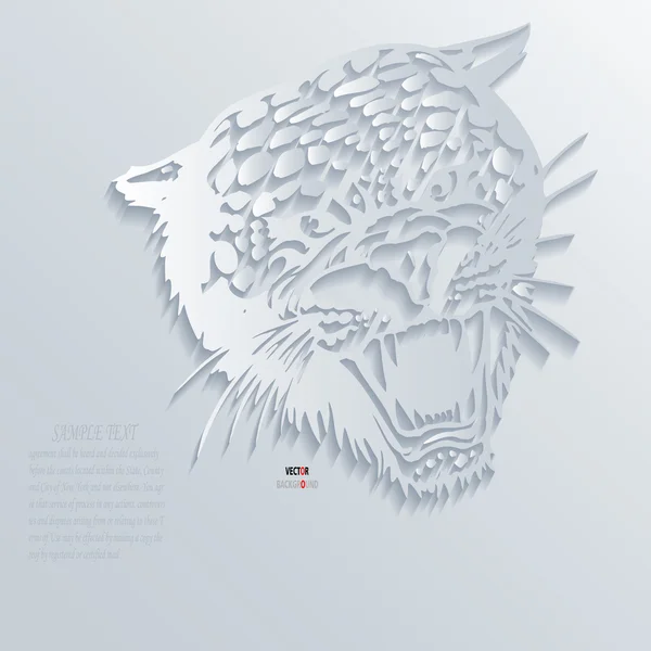 Tiger Abstract 3D Design Background Vector ilustrações Branco — Vetor de Stock