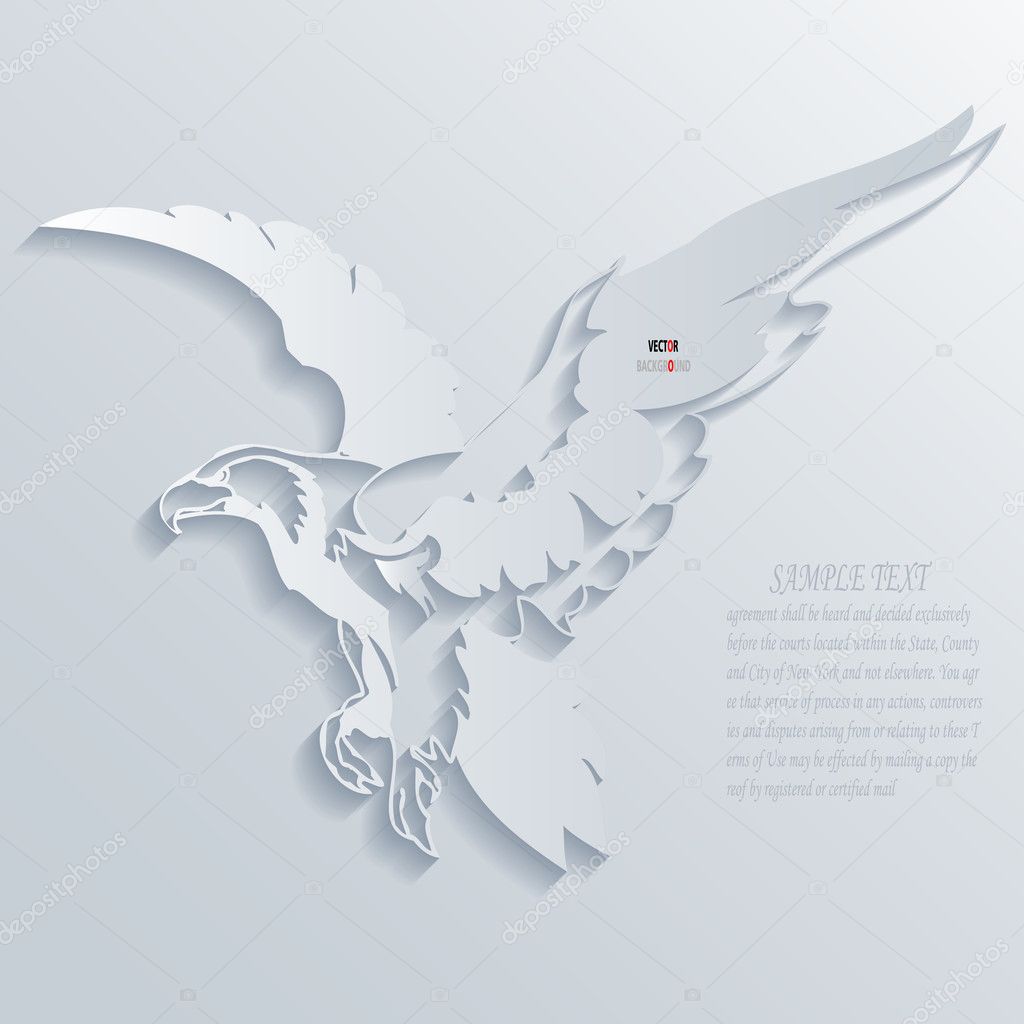 Eagle Abstract 3D Design Background Vector illustrations White