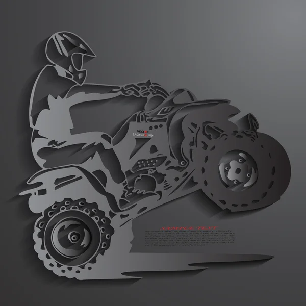 Atv Abstracto Diseño 3D Fondo Vector ilustraciones Negro — Vector de stock