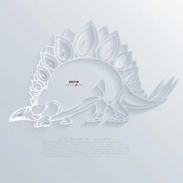 Dinosaurios Abstracto Diseño 3D Fondo Ilustraciones vectoriales Blanco — Vector de stock