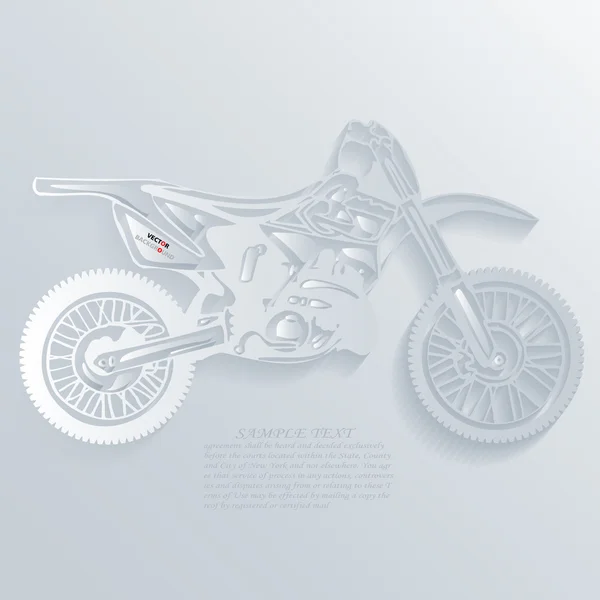 Motocross Astratto 3D Design Sfondo Illustrazioni vettoriali Bianco — Vettoriale Stock