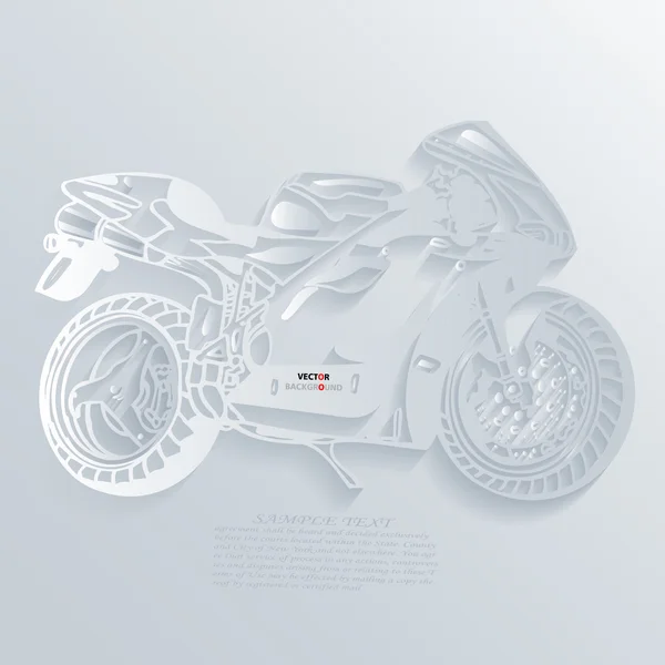 バイクの抽象的な 3d デザイン ベクトル イラスト ホワイト バック グラウンド — ストックベクタ
