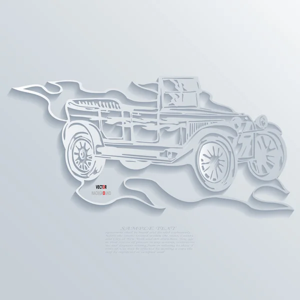 Carro Abstrato 3D Design Fundo Vetor ilustrações Branco — Vetor de Stock