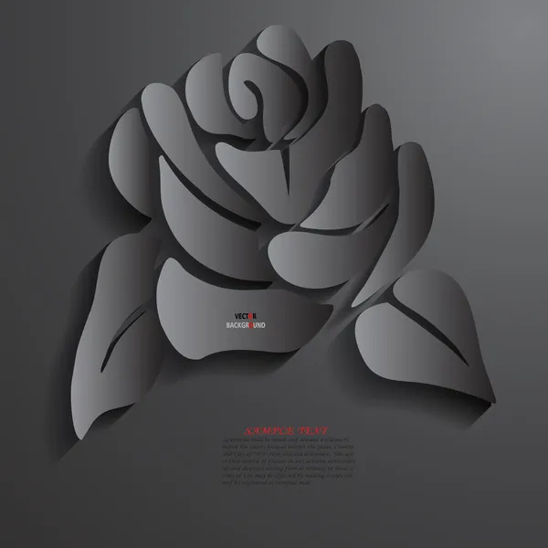 Blumen abstrakt 3D-Design Hintergrund Vektor Illustrationen — Stockvektor