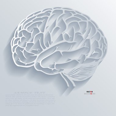 Brain Background Abstract 3D Design vector