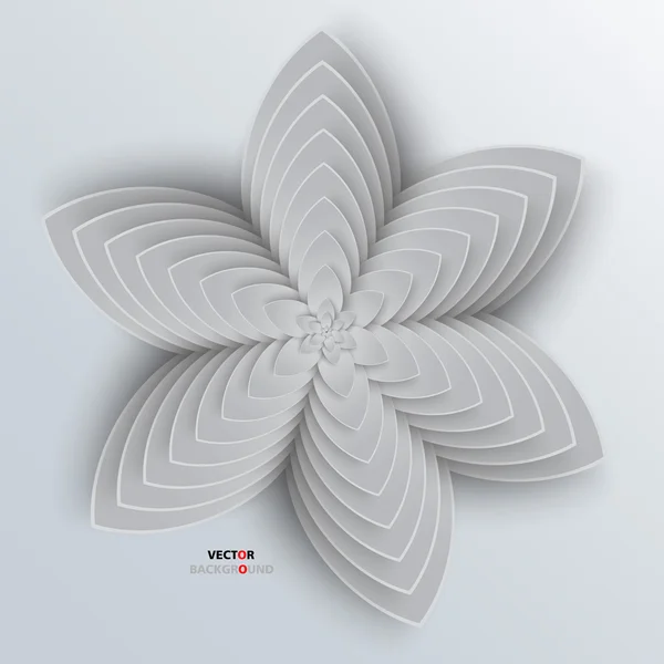 Blanc belles fleurs fond abstrait conception 3D — Image vectorielle