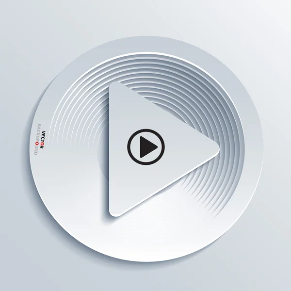 Icône Arrière-plan Résumé Conception 3D du vecteur de bouton de lecture — Image vectorielle