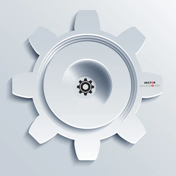 歯車のアイコン ベクトルのアイコン背景抽象的な 3 d デザイン — ストックベクタ