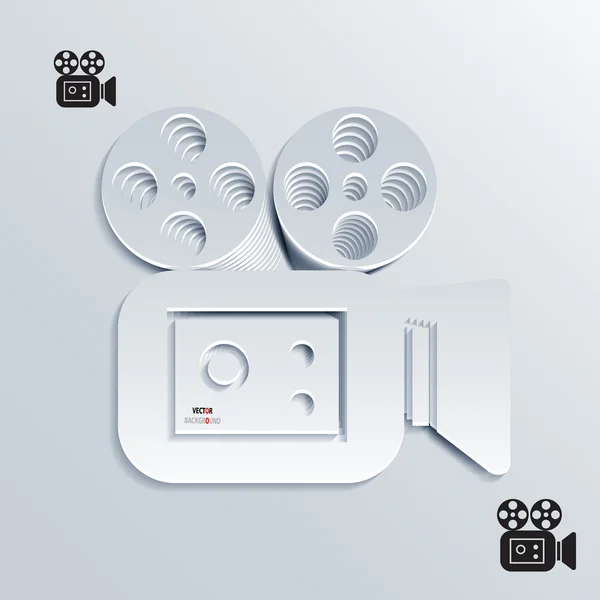 Ikona pozadí abstraktní 3d návrh filmová kamera — Stockový vektor