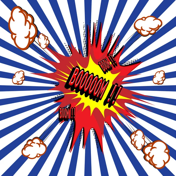 漫画爆発のベクトル図の背景 — ストックベクタ