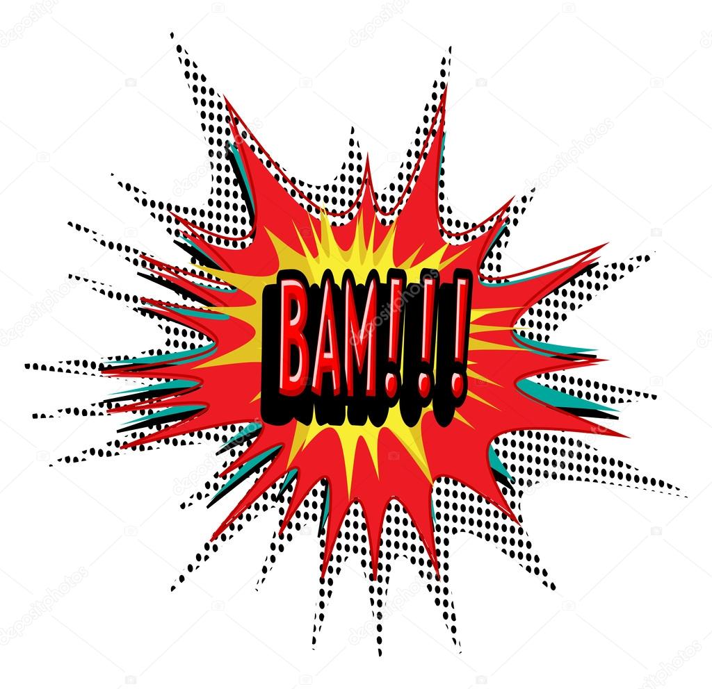 Comic book explosion vector illustration background