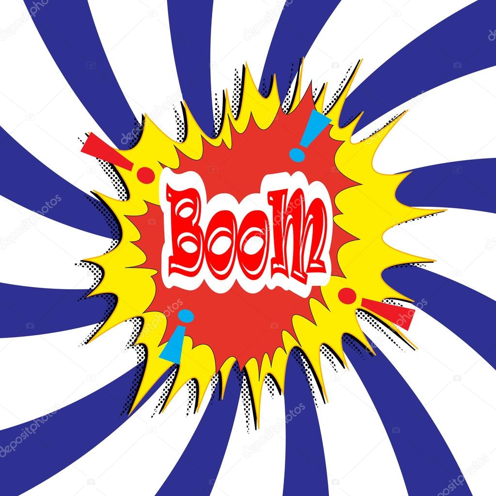 Comic book explosion vector illustration background