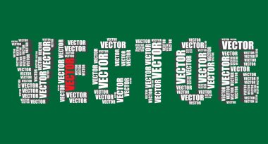 vektör tipografi 3d metin sözcük vektör