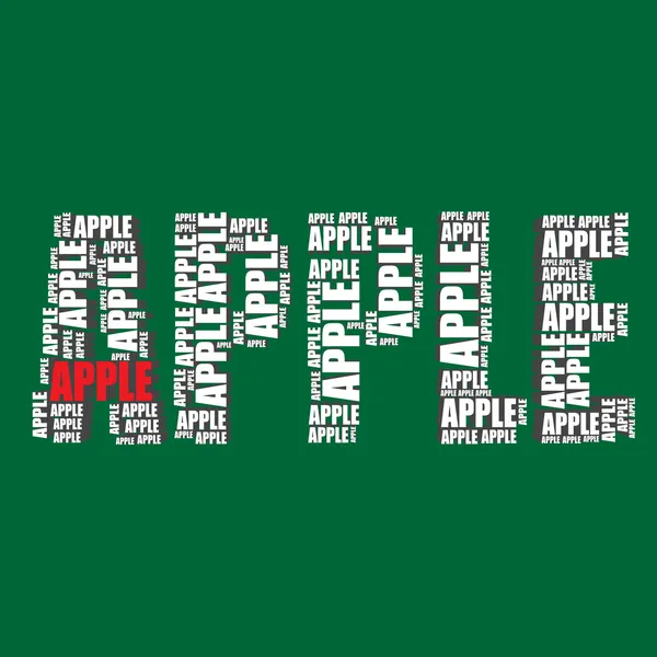 Apple typographie 3d texte pomme art — Photo gratuite