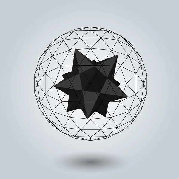 geometrik arka plan 3d geometrik soyut sanatın geometrik çizgiler çizim vektör