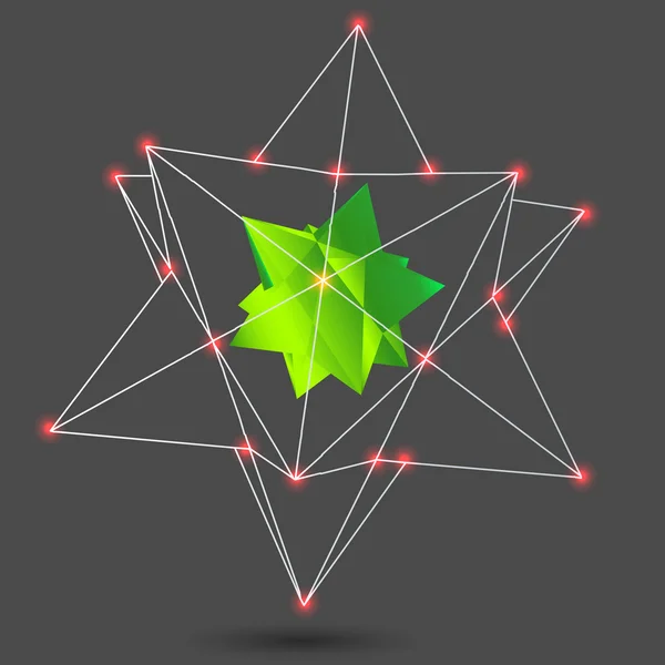 Γεωμετρικές γραμμές γεωμετρικό υπόβαθρο 3d γεωμετρικά αφηρημένη τέχνη διανυσματικά εικονογράφηση — Διανυσματικό Αρχείο