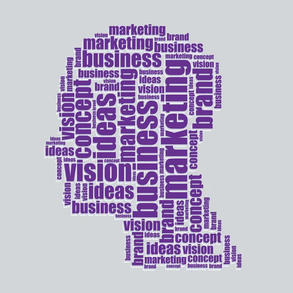 Marketing typografie 3d tekst woord kunstmarketing vector illustratie word cloud — Stockvector