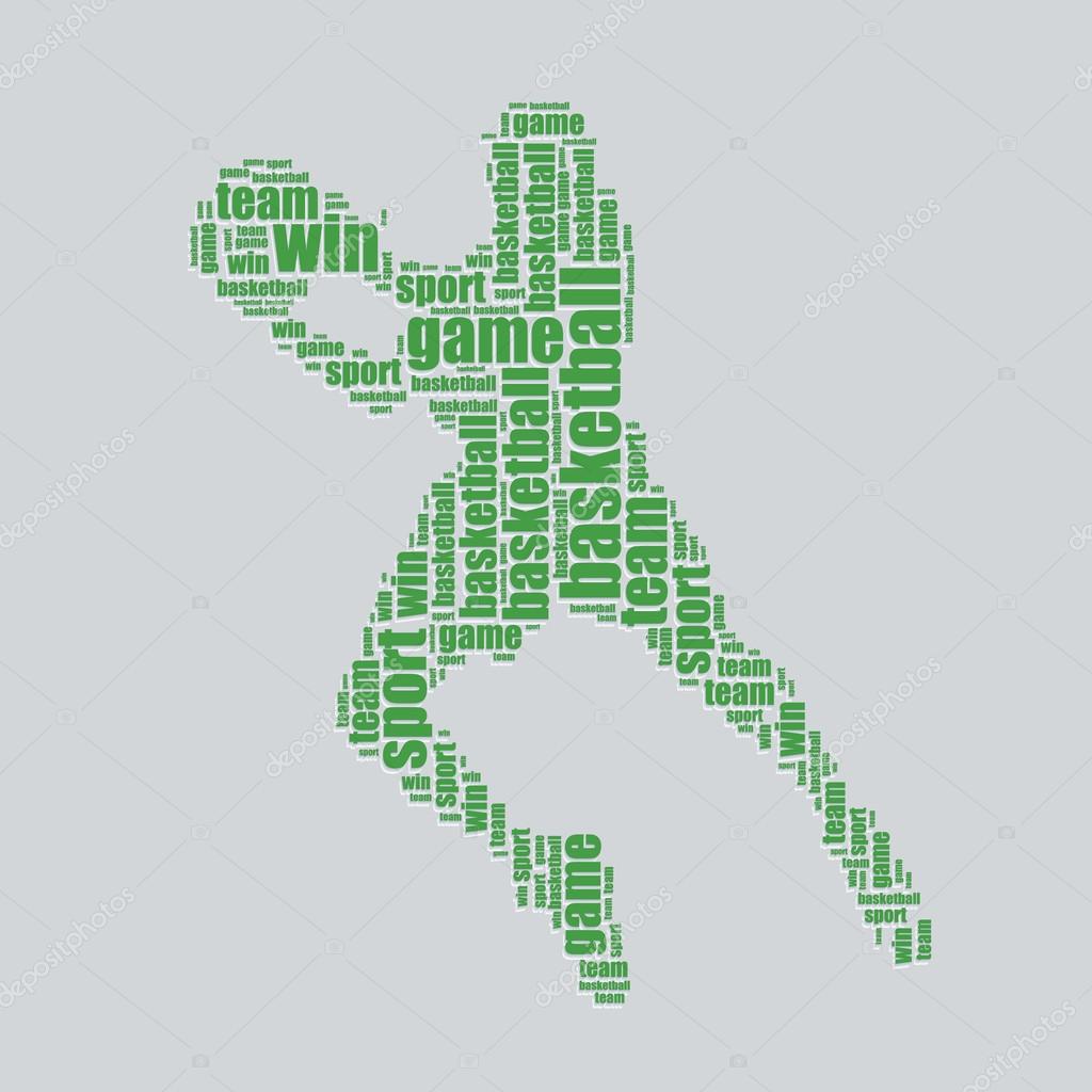 Basketball typography 3d text word art basketball vector illustration