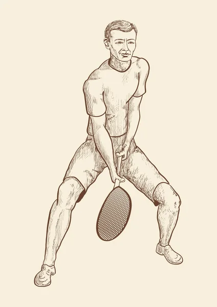 Tenis oynayan bir adam