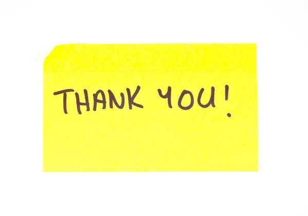'Thank You' written on a sticky note — Stock Photo, Image