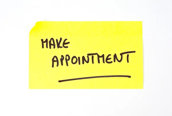 'Make Appointment' written on a sticky note — Stock Photo, Image