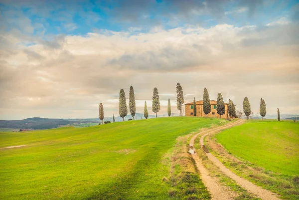 Une belle villa toscane à la périphérie de Pienza — Photo