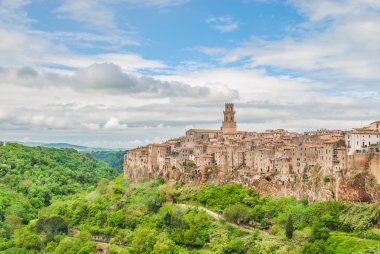 Etrüsk şehrin Kuzey Toskana, pitigliano, İtalya.