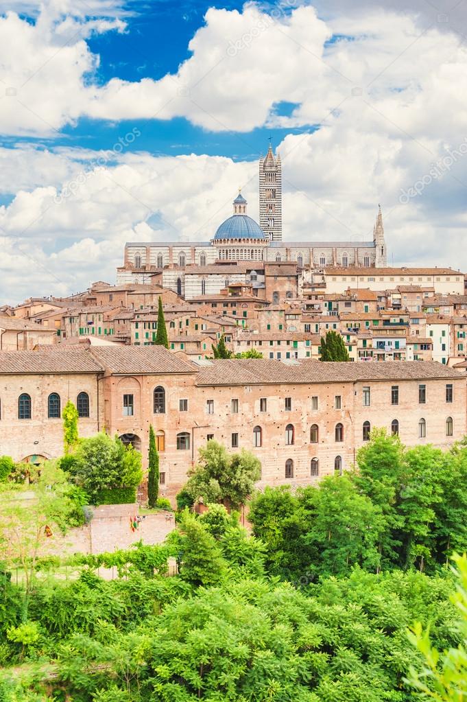 Panoramic view of Siena, Italy