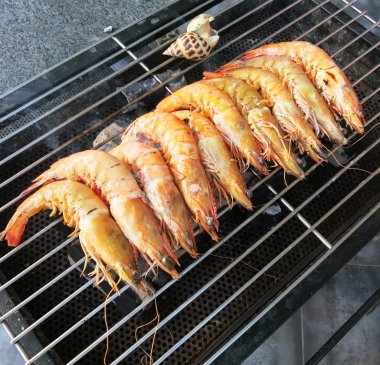 Nefis ızgara Kral karides