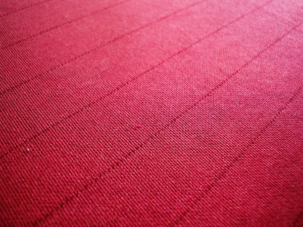 Červený ubrus pozadí s textilie textura a linie pruhovaný vzor — Stock fotografie