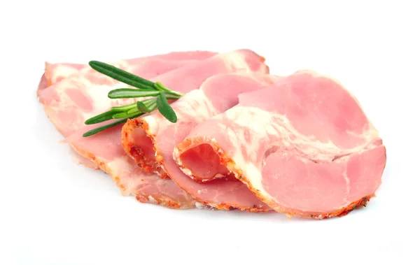 Plátky vepřové slaniny s rozmarýnem — Stock fotografie