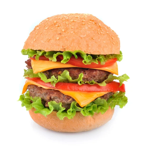 Hamburger on white Stock Image