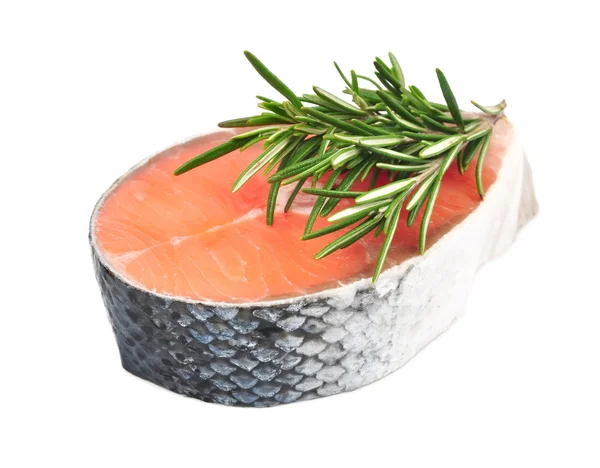 Piece of a salmon and rosemary — Stock Photo, Image