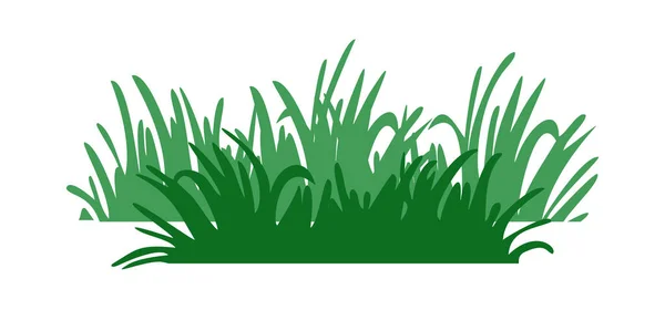 Çim yapraklarının vektör simgesi. Çizgi film çizimi. Yeşil Çimen, beyaz izole arkaplan