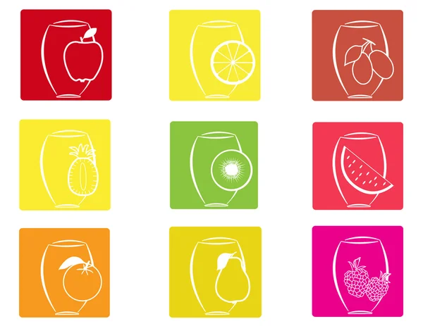 A set of fruit icons 2 — Stock Vector