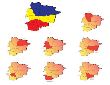 Andorra il haritaları