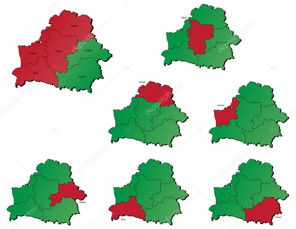 Belorrusia provinces maps