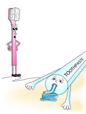 diş macunu ve diş fırçası