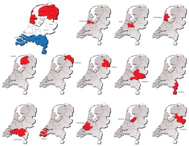 Hollanda il haritaları