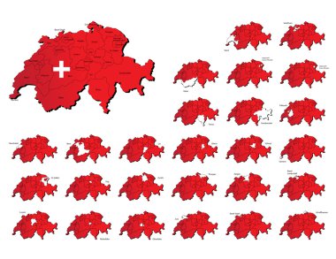 İsviçre il haritaları