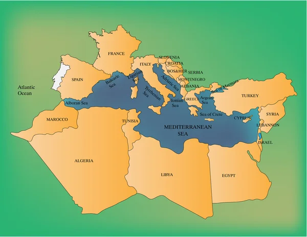 Morze śródziemne — Wektor stockowy