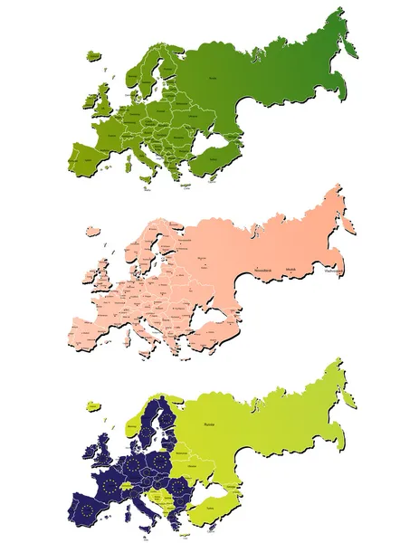 Mappa Europa — Vettoriale Stock